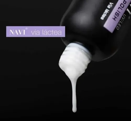 Kit X2 Gel Uv Led Esmaltado Semi Navi V. Lactea Blanco+ Rosa