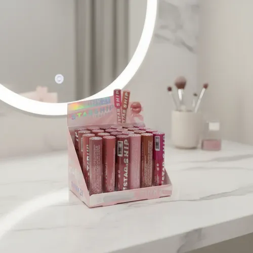 Pac X 24 Unidades Lip Gloss Con Color Pink 21 6 Tonos