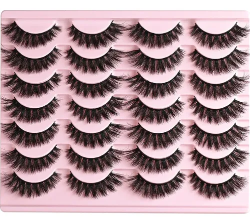 Pestañas Postizas Wispy Estilo Gato Qunety 14 Pares 6-13mm