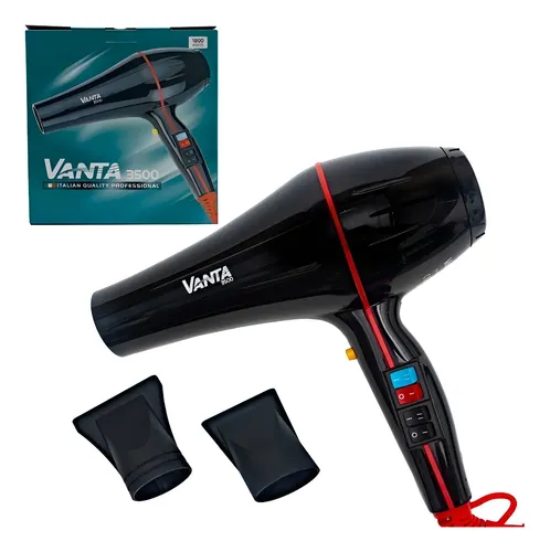 Secador De Pelo Profesional Vanta 3500 1800w Color Negro