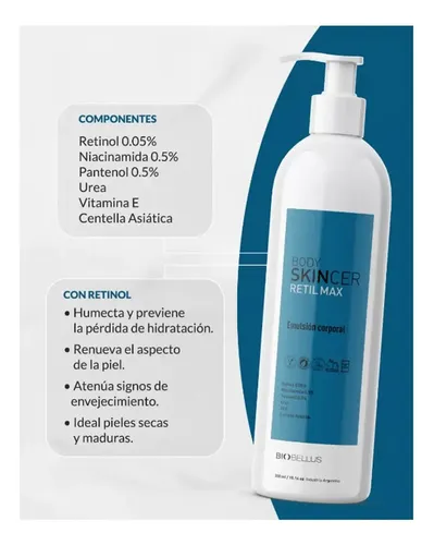 Emulsión Corporal Body Skincer Biobellus Retil Max 300ml