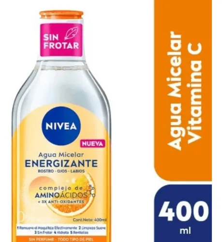 Nivea Desmaquillante Agua Micelar Energy con 3x Anti-Oxidantes (400 ml)