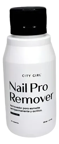 Removedor de Esmalte Líquido City Girl con Acetona 120ml Profesional