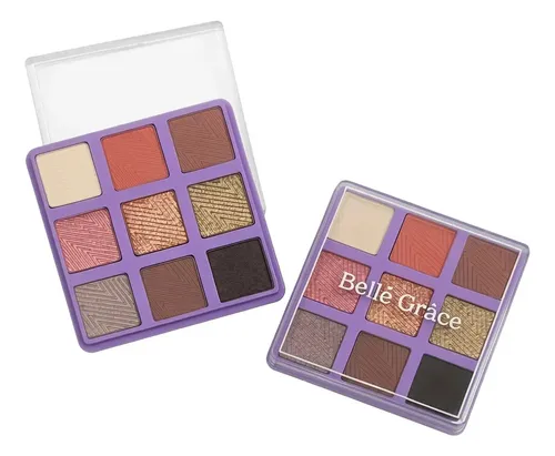 Paleta Tono 02 Sombras de Ojos X9 Tonos Brillante Mate Maquillaje Rostro Veoquiero