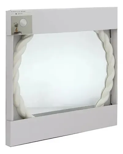 Espejo Cirular Vgo Diseño Moderno Plastico 40cm Colores Negro