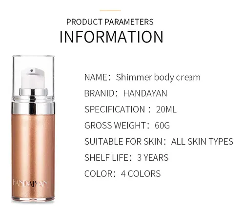 Emulsión Líquida Body Highlight, Iluminadora Mineral, 4 Unid