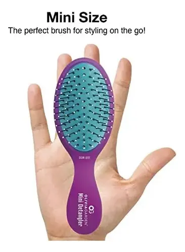 Olivia Garden Og Brush Detangler, Tamaño De Bolsillo, Para Y Púrpura