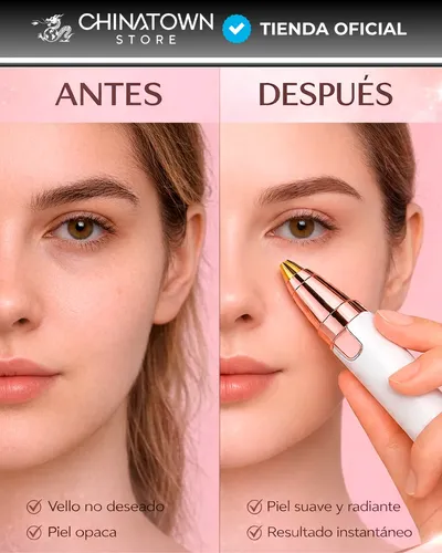 Depilador Facial Vello Corporal Luz Recargable 2 En 1 Mujer