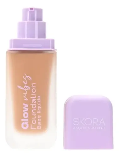 Base De Maquillaje Liquida Skora C/ Difusor Envase De Vidrio