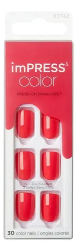 Set De 30 Uñas Press On – Marca Impress – Modelo Reddy