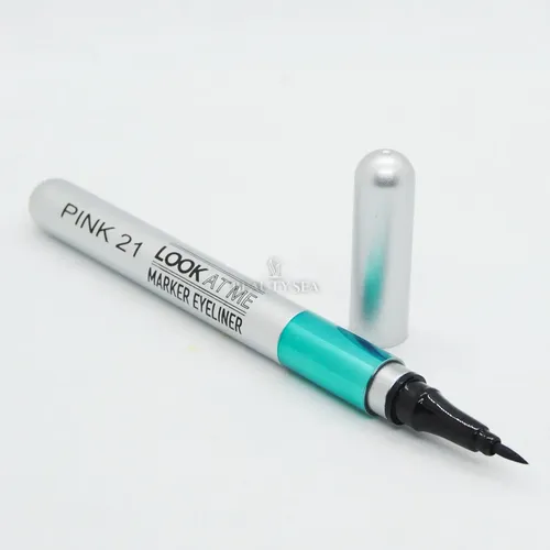 Delineador Fibra Para Ojos Look At Me Marker- Pink 21 Color Negro