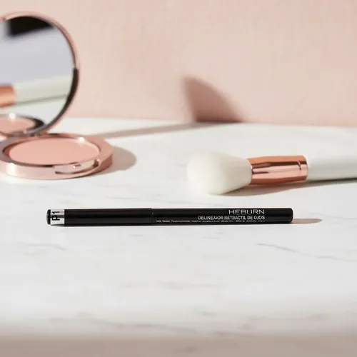 Lápiz Delineador Ojos Retráctil Heburn Color Negro Make Up