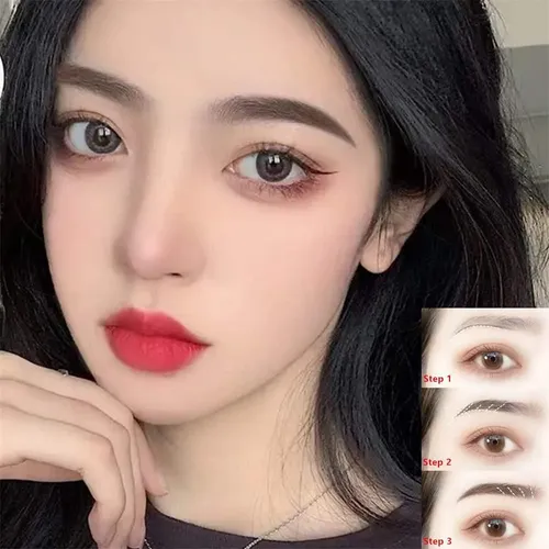 Lápiz De Cejas Y Delineador Negro Go Ho 12 Piezas