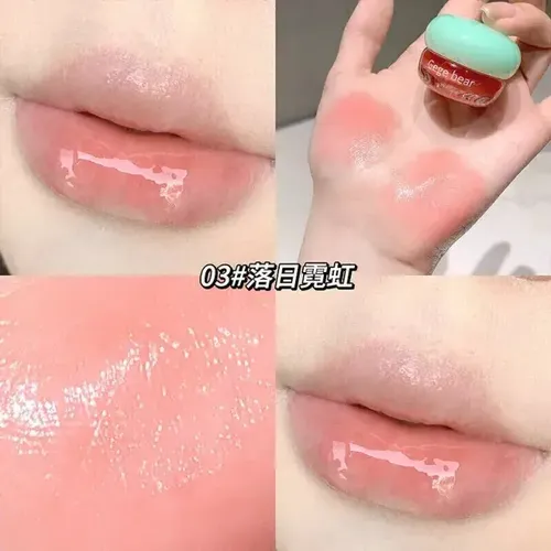 Brillo Labial Mini Pote Jelly Jam Solid Lip Gloss Gege Bear