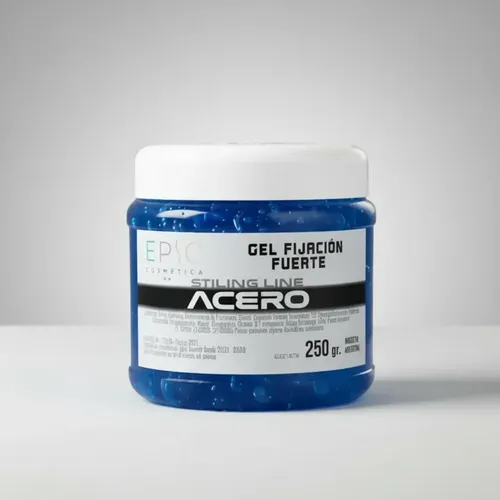 Gel Epic Modelador Acero Azul Fijación Fuerte 250gr X 6