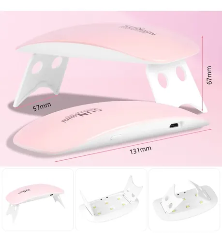 Lámpara Uv Led Portátil 6w Secado Gel Uñas Profesional