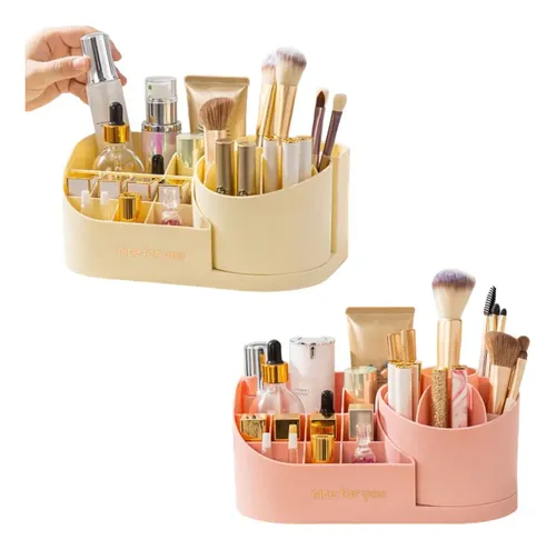 Organizador Maquillaje Cosmeticos Plastico Giratorio