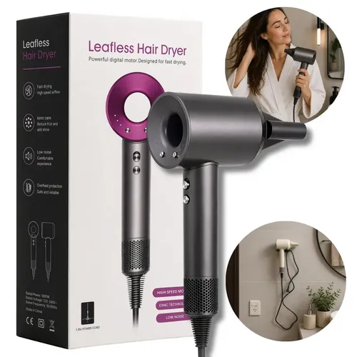 Secador de Pelo Profesional Iónico WAFFY con Diseño Ergonómico y Aire Frío