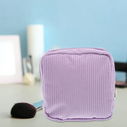 Bolsa Violeta Para Toallas Y Maquillaje Pequeña
