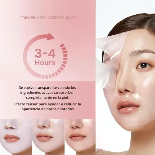 Mascarilla Pdrn Pink Colágeno Gel X 4 Unidades