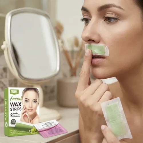 Bandas Cera Facial 30 Tiras Doble Cara Piel Sensible Mujer