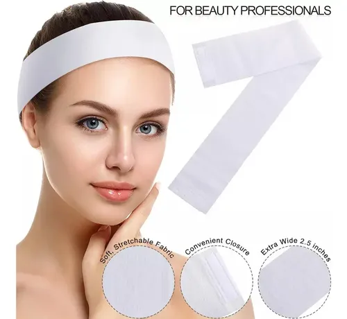Vinchas Desechables Spa X50 Unidades White 50pcs Perla
