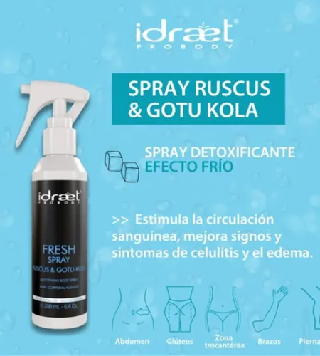 Idraet Fresh Spray Ruscus Gotu Kola Alisante 200ml Celulitis