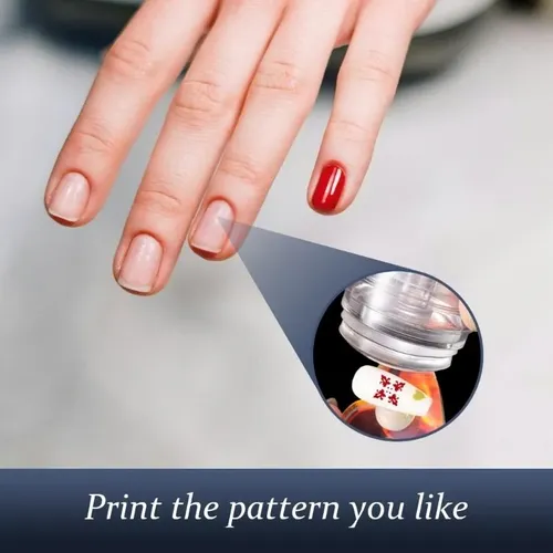 Set De Estampado De Uñas Francesas De Silicona Transparente