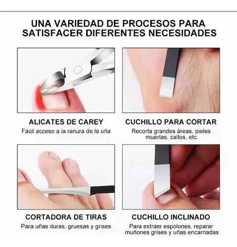 Pedicure Set De Manicure Profesional Cortar Uñas Encarnadas