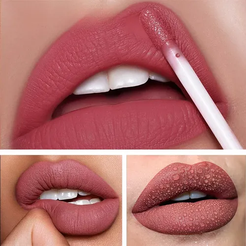 Kit De 12 Brillos Labiales Mate De Larga Duración Make