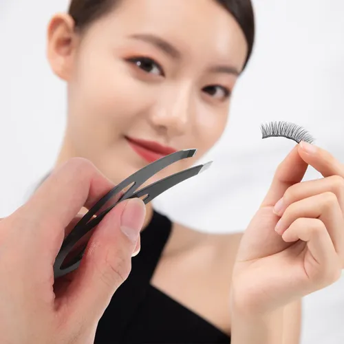 Eyebrow Tool Stainless Steel Tweezers For Slant Tip Plucking
