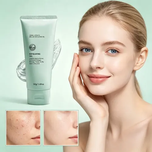 Gel Exfoliante Facial Herbal Extracts Para El Cuidado De Tex Todo Tipo De Piel Día/noche