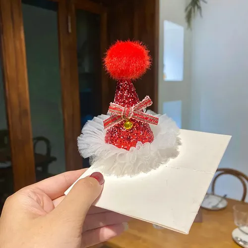 Lovely Christmas Hair Clip Accesorios For El Cabello Rojo .