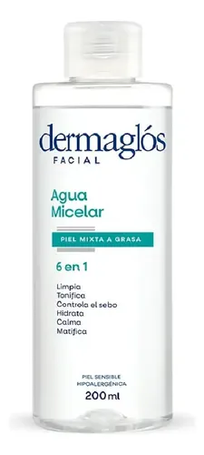 Dermaglos Agua Micelar Piel Mixta A Grasa X 200 Ml