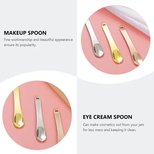 9pcs Assorted Color Metal Makeup And Skin Care Spoons Set