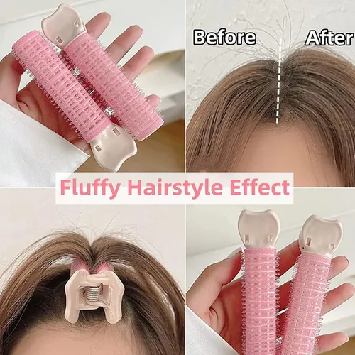 Y* Clip De Peinado Para Dar Volumen Al Cabello De 4 Piezas, Rosa
