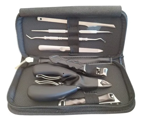 Kit Pedicuria Manicuria Alicate Corta Uñas Profesional +estu