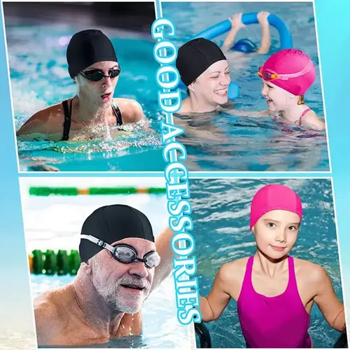 Njy // 6 Gorros Natación Tela Impermeables For New