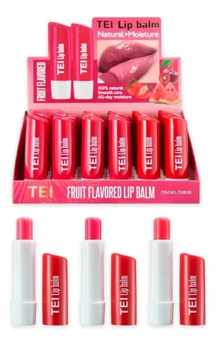 Balsamo Labial Lip Balm Hidratante Frutal Tei Cosmetica