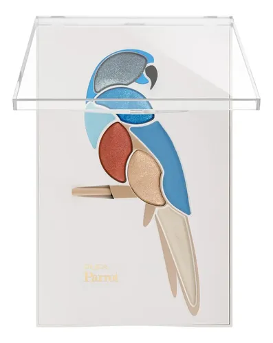 Pupa Paleta De Sombras Ojos Parrot Brillosos Y Crema – Color Azul