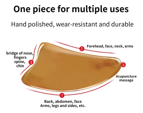 Masajeador Leeoyink Natural Horn Gua Sha Plate