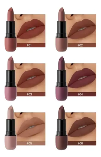 Maquillaje Lápiz Labial Niebla Cara Mate Sin Perder Color 02