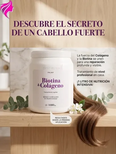 Mascara Capilar Biotina Y Colageno Frilayp X1000ml