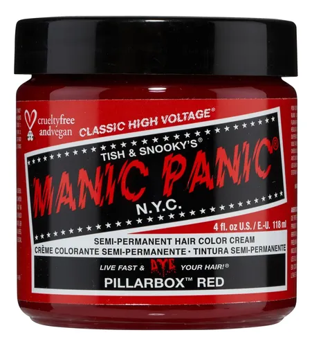 Tinte Para El Cabello Manic Panic Pillarbox Rojo Semipermane