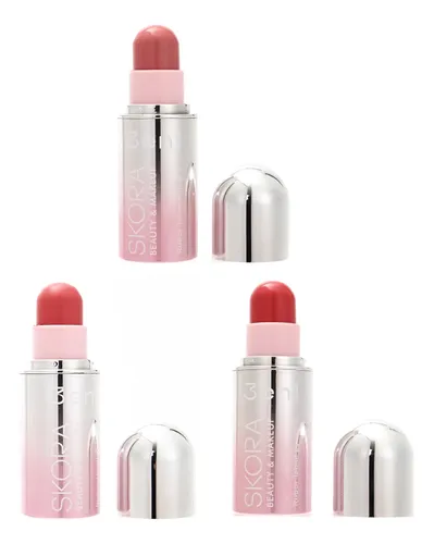 Set 3 En 1 Barra Rubor Labial Sombra Skora Cremoso 3 Tonos