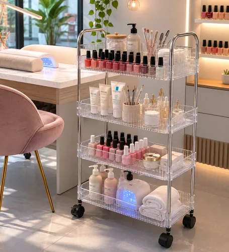 Organizador Productos De Belleza 4 Estantes Transparentes