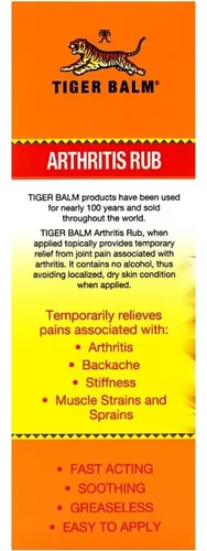 Tiger Balm Arthritis Rub 4 Oz