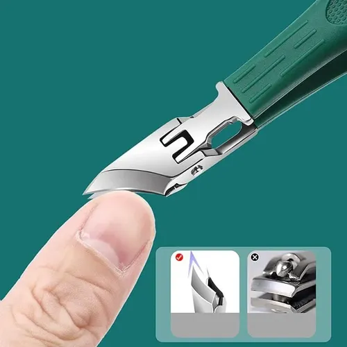 Cortaúñas Profesional Tipo Alicate Para Manicura Y Pedicura Verde Oscuro
