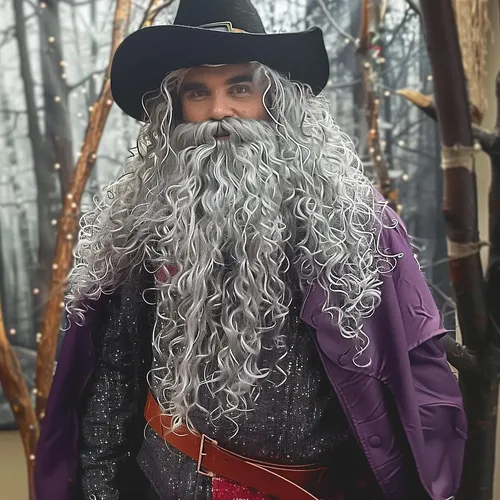 2026 Barba Y Peluca De Mago: Disfraz Divertido De Padre