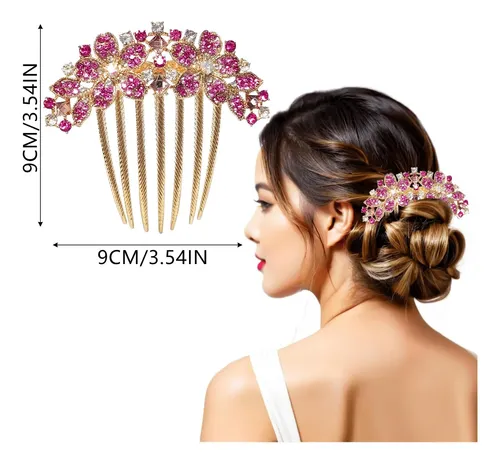 Paquete De 4 Peine De Novia Con Brillantespeines Para Gxs